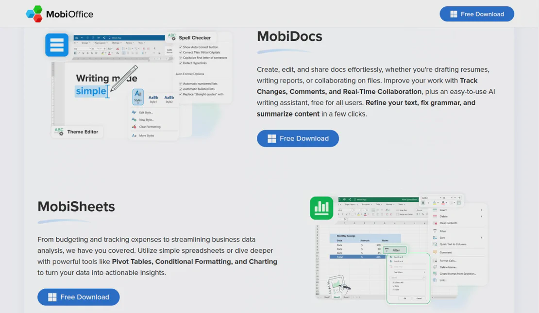 无需分享密码即可共享 MobiOffice