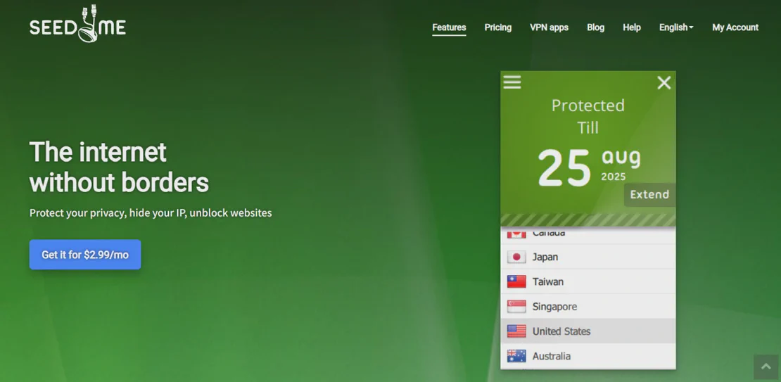 แชร์ Seed4.Me VPN โดยไม่ต้องเปิดเผยรหัสผ่าน