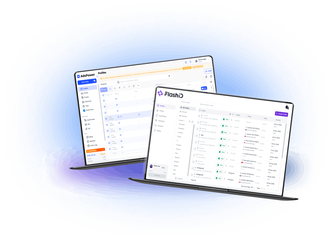 FlashID против браузера AdsPower