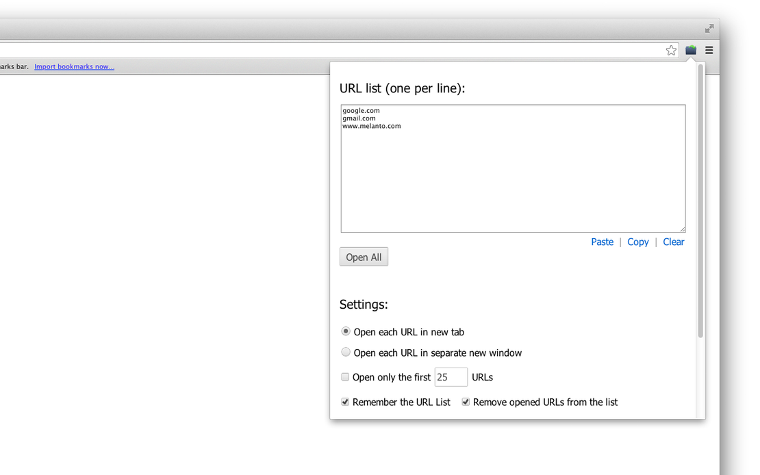 Легкое открытие нескольких URL