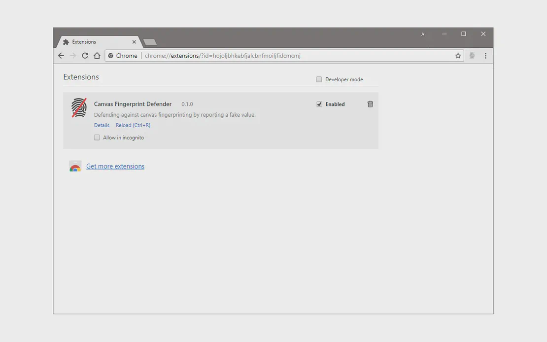 Легкая защита отпечатков