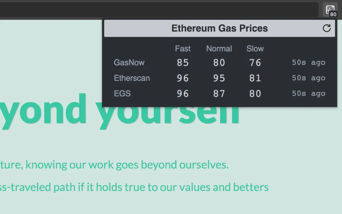 การตรวจสอบ Gas Ethereum แบบเรียลไทม์