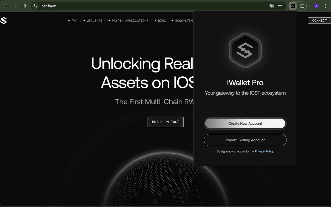 กระเป๋าเงิน IOST ที่ปลอดภัยในเบราว์เซอร์ของคุณ