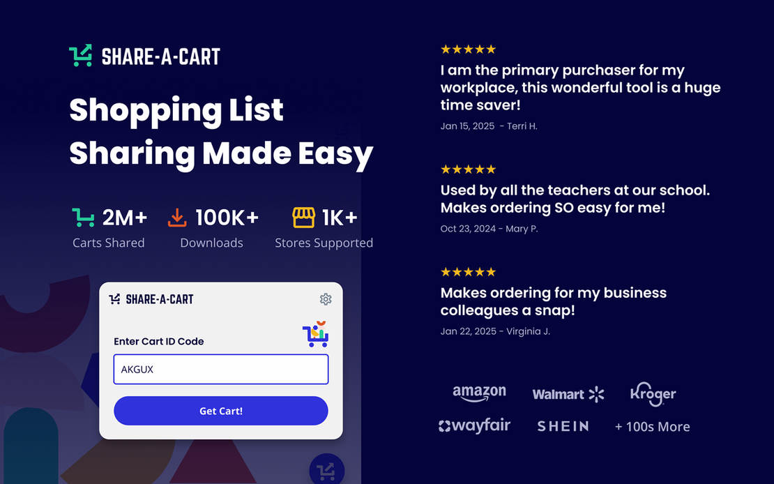 Легкий обмен корзинами для Walmart