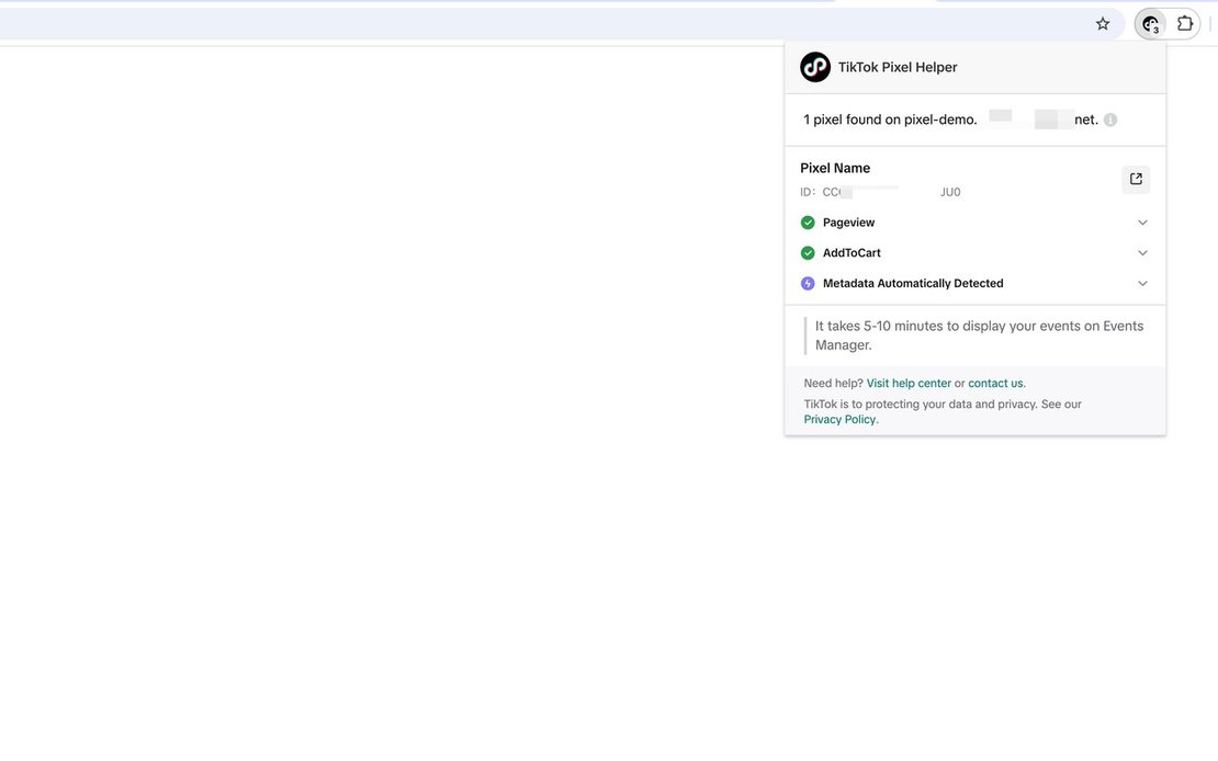 Легка перевірка пікселя TikTok