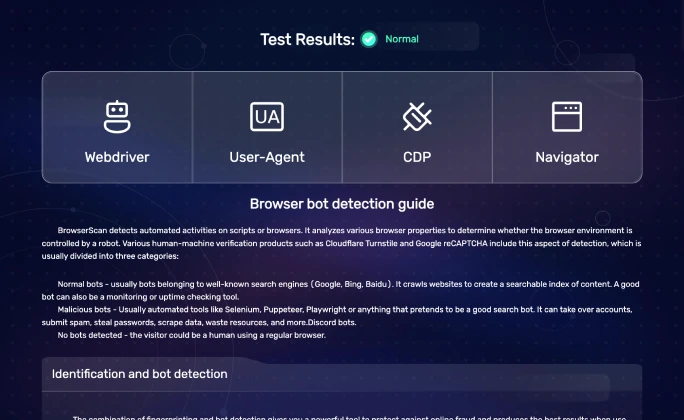Bot Scanner Bot Detection Tool