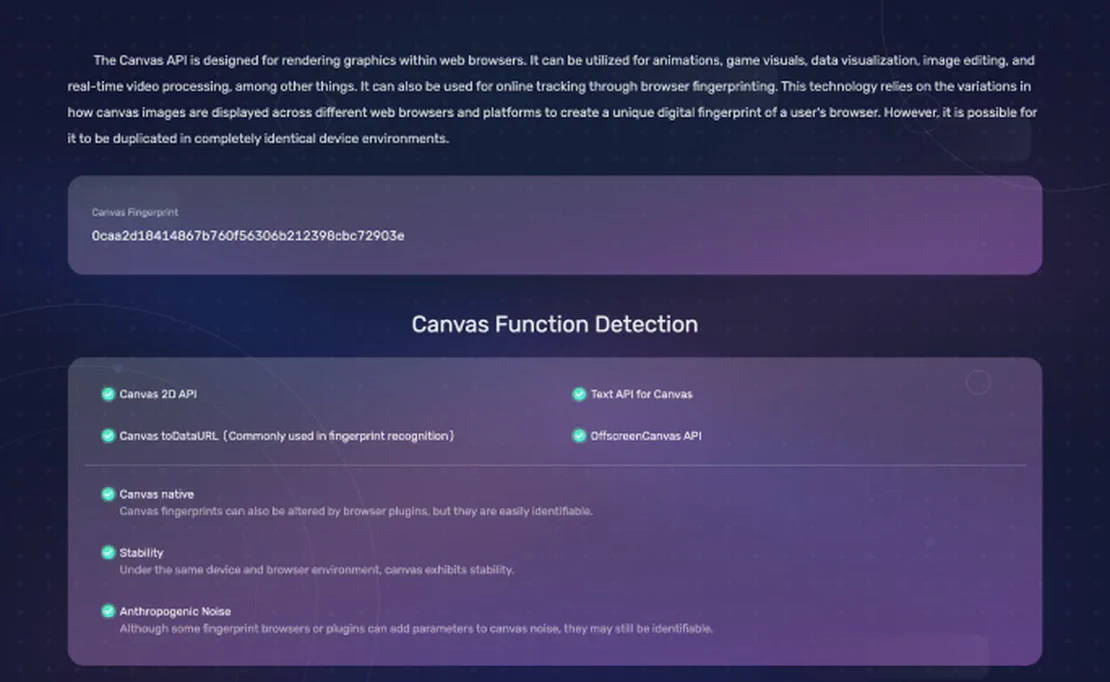 การตรวจจับลายนิ้วมือ Canvas