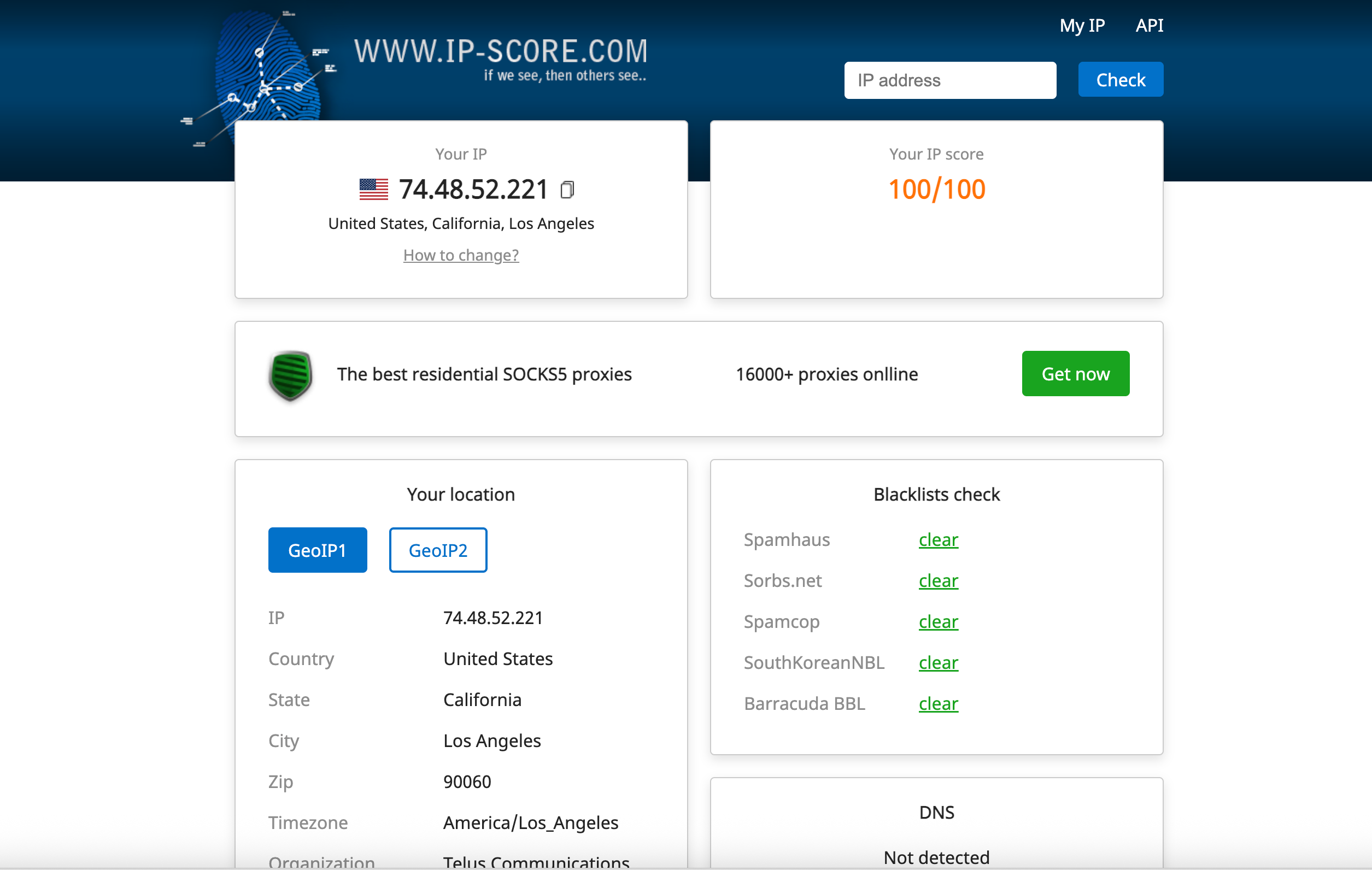 Ipsocre IP Score: Professional Browser Fingerprint and IP Trust Assessment Tool