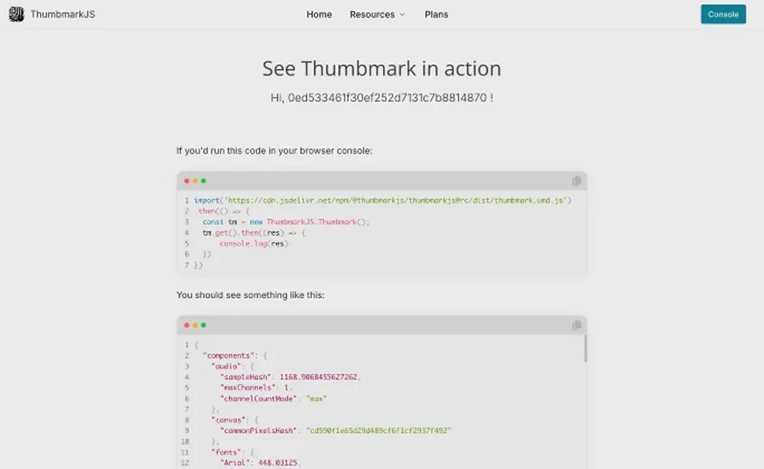 Thumbmark.js