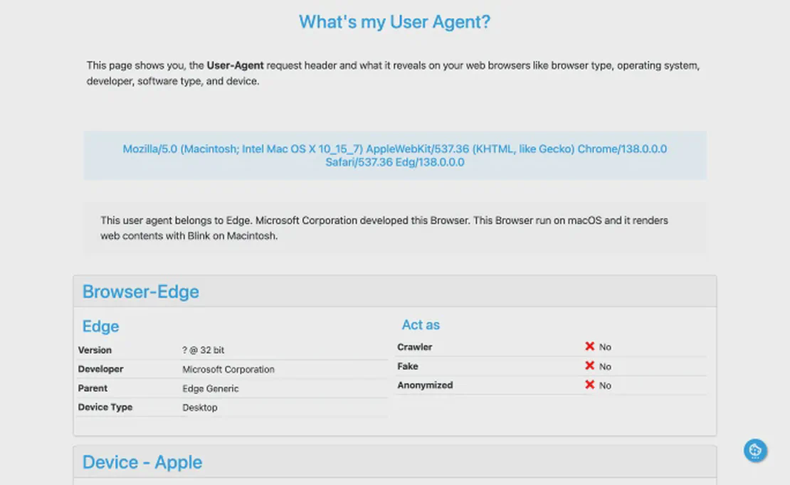 UserAgents.io