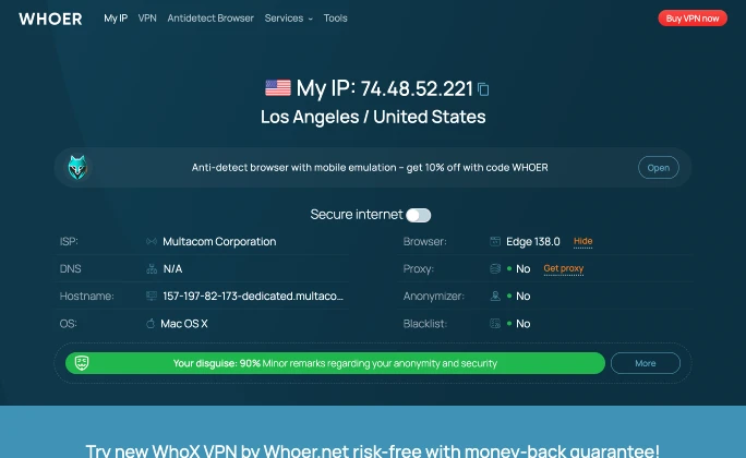 Whper Whoer.net